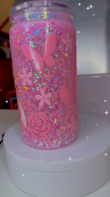 16oz Snow Globe - Flamingo