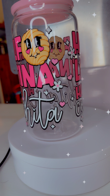 16oz Glass Cup - Latina