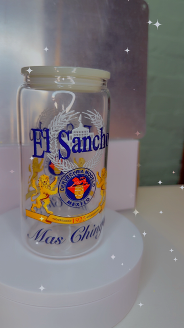 16oz Glass Cup - El Sancho