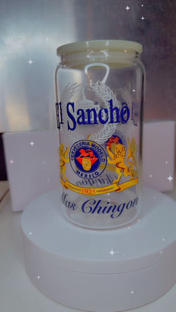 16oz Glass Cup - El Sancho