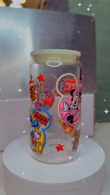 16oz Glass Cup - Mouse