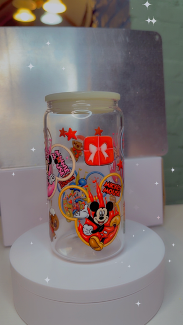 16oz Glass Cup - Mouse