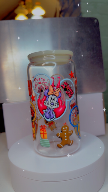 16oz Glass Cup - Mouse