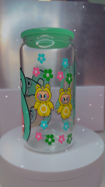 16oz Glass Cup - Monster Doll