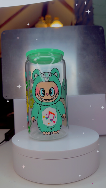 16oz Glass Cup - Monster Doll