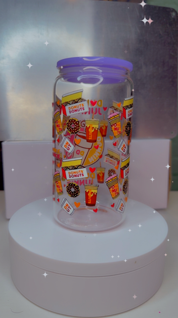 16oz Glass Cup - Junkie