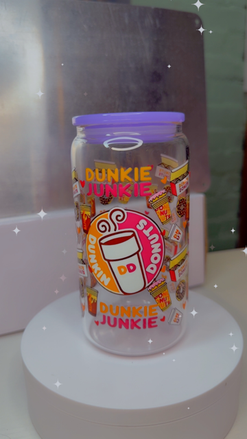16oz Glass Cup - Junkie