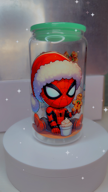16oz Glass Cup - Spider