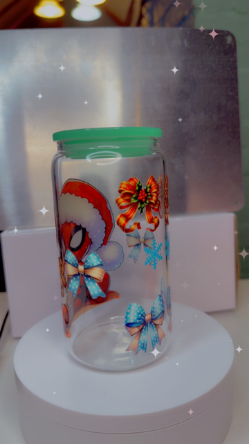 16oz Glass Cup - Spider