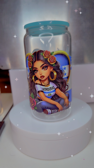16oz Glass Cup - Honduras