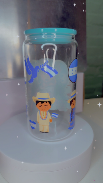 16oz Glass Cup - Honduras