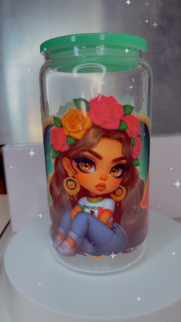 16oz Glass Cup - Mexico