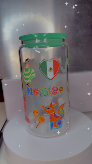 16oz Glass Cup - Mexico