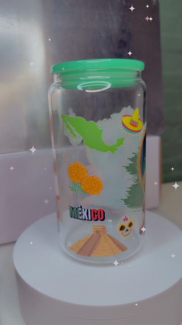 16oz Glass Cup - Mexico