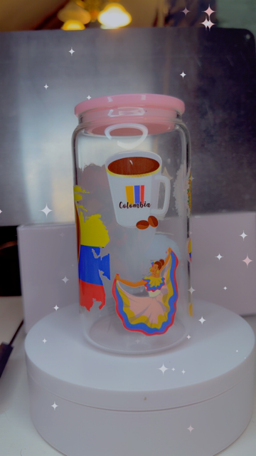 16oz Glass Cup - Columbia