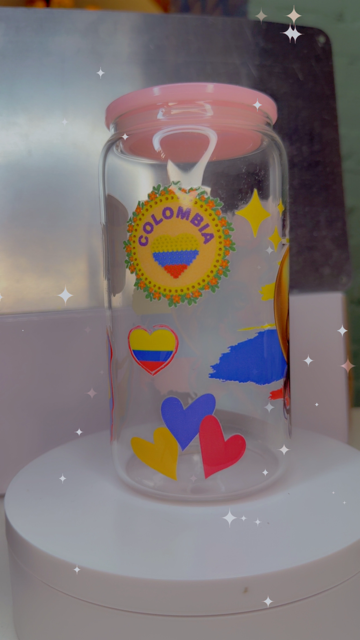 16oz Glass Cup - Columbia