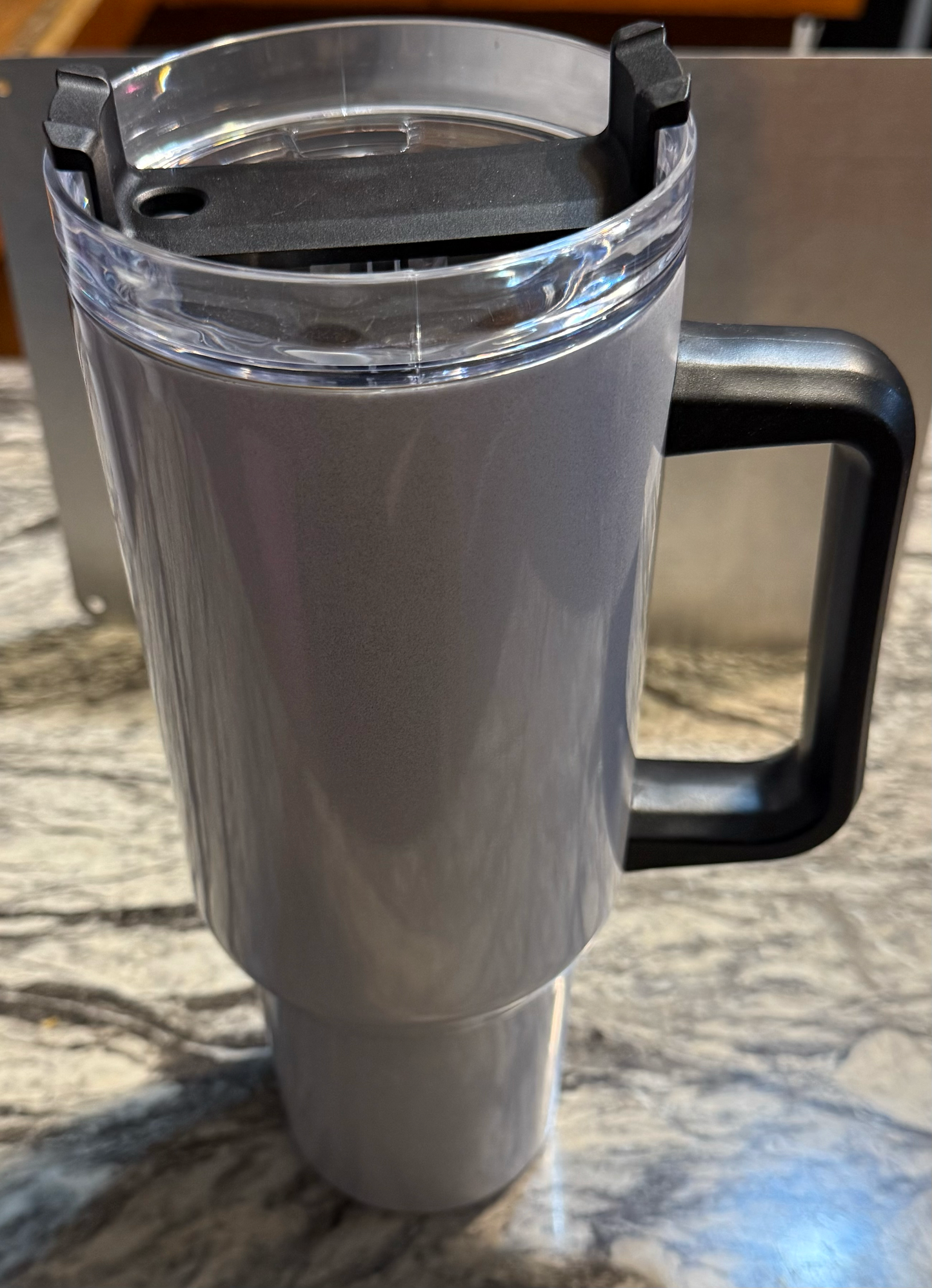 40oz WHITE Tumbler - Colored Handle & Top